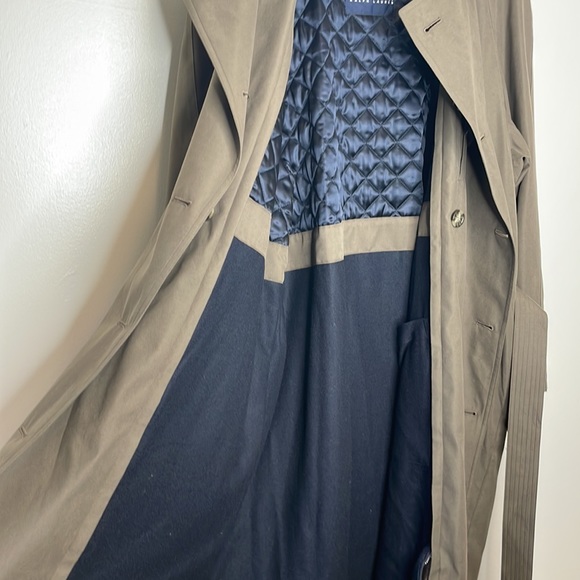 Men's Vintage Ralph Lauren double breasted trench coat brown EUC size 42R - Picture 11 of 16